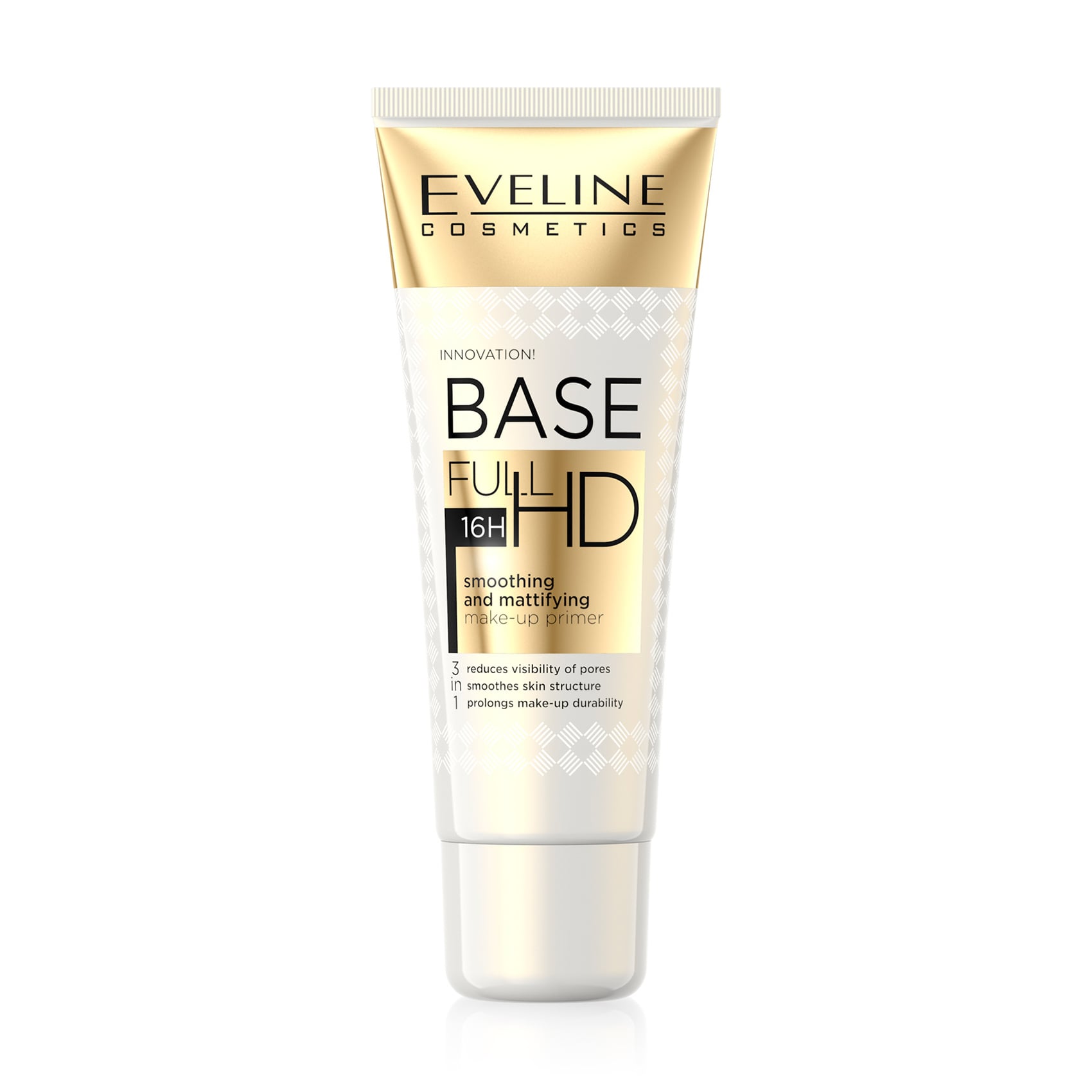 База под макіяж 3в1 Eveline Cosmetics Base Full HD вирівнювальна, матувальна, 30 мл